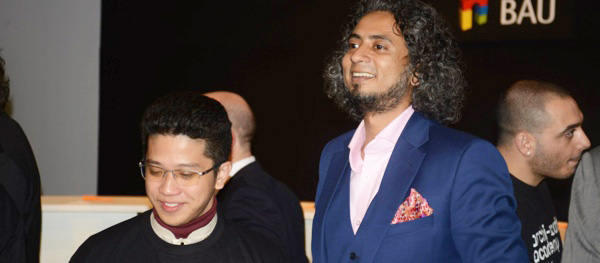 Student Christian Salandanan and Mr Madhav Raman of Anagram Architects India
