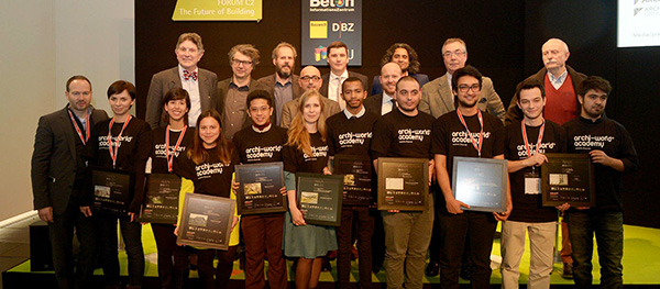 All jury members and present winning students of Archi-World Academy