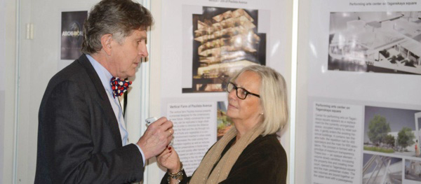 Mrs Marie-Claire Regniers, Chief editor Archi-News and Journalist and Mr Philippe Samyn of Samyn and Partners Belgium